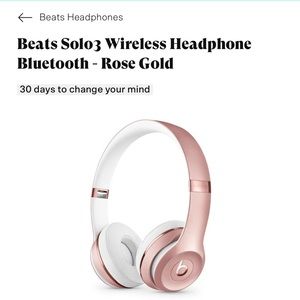 Beats Solo 3 Rose Gold Headphones